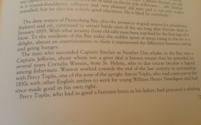 Cornelis Watson & whaling in Plett