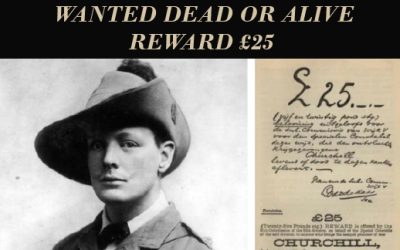 WINSTON CHURCHILL – WANTED DEAD OR ALIVE – REWARD £25